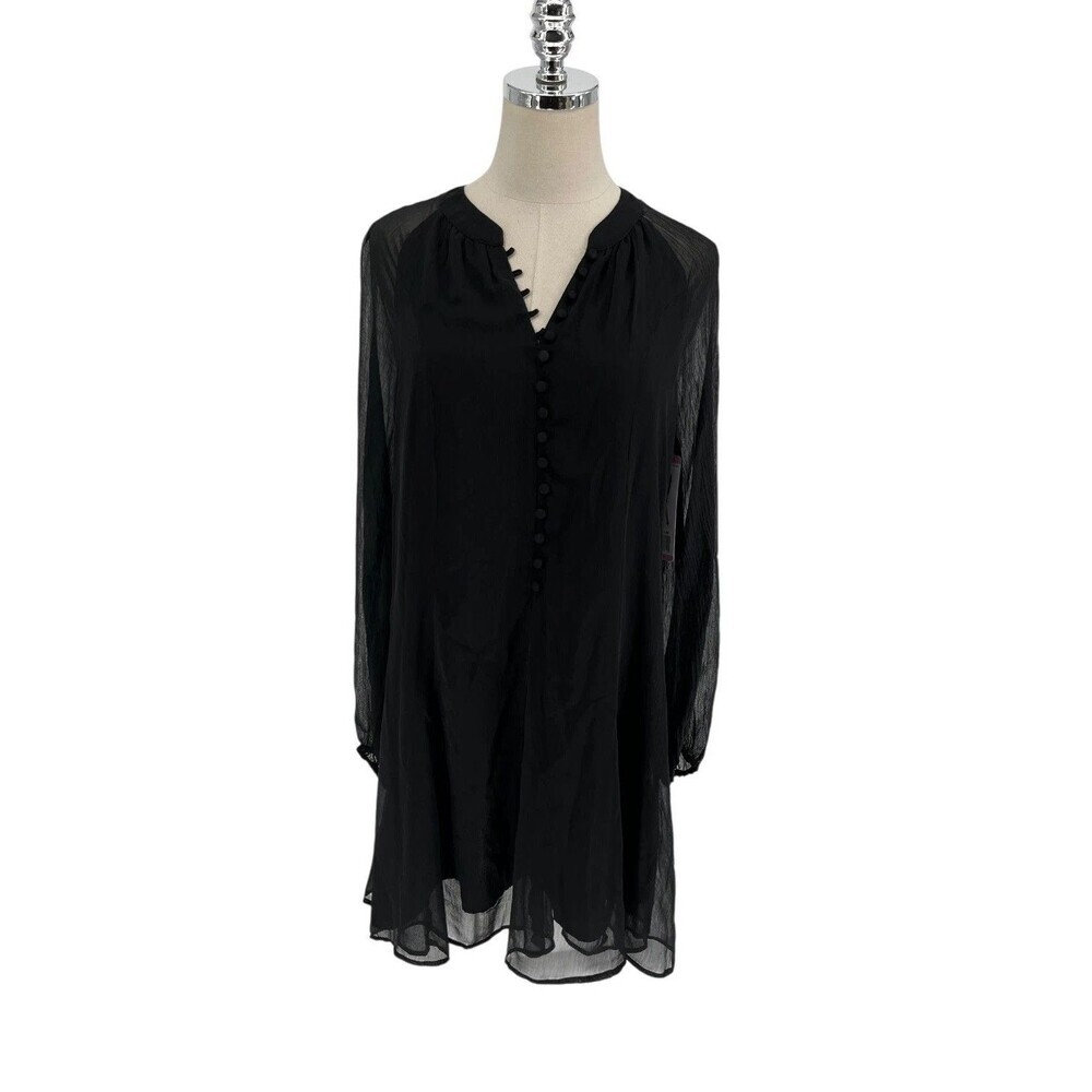 Joie Black Tunic Dress Size Small Women's Sheer Whimsigoth Fairycore NEW $378
